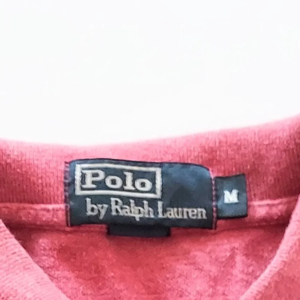 Polo by Ralph Lauren Short Sleeve Polo Shirt Red Mens Size Medium Vintage